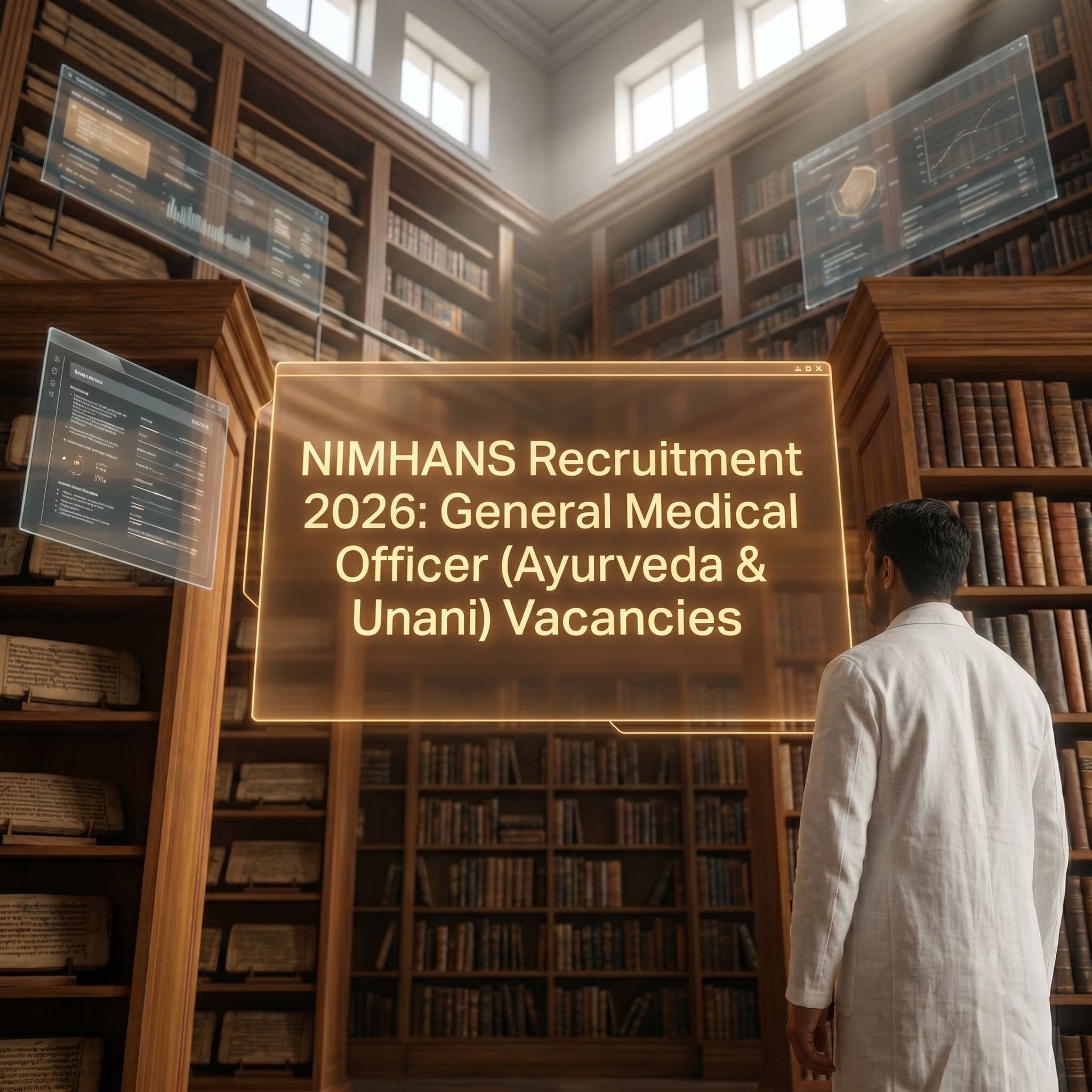 NIMHANS Recruitment 2026: General Medical Officer (Ayurveda & Unani) Vacancies - Apply Now