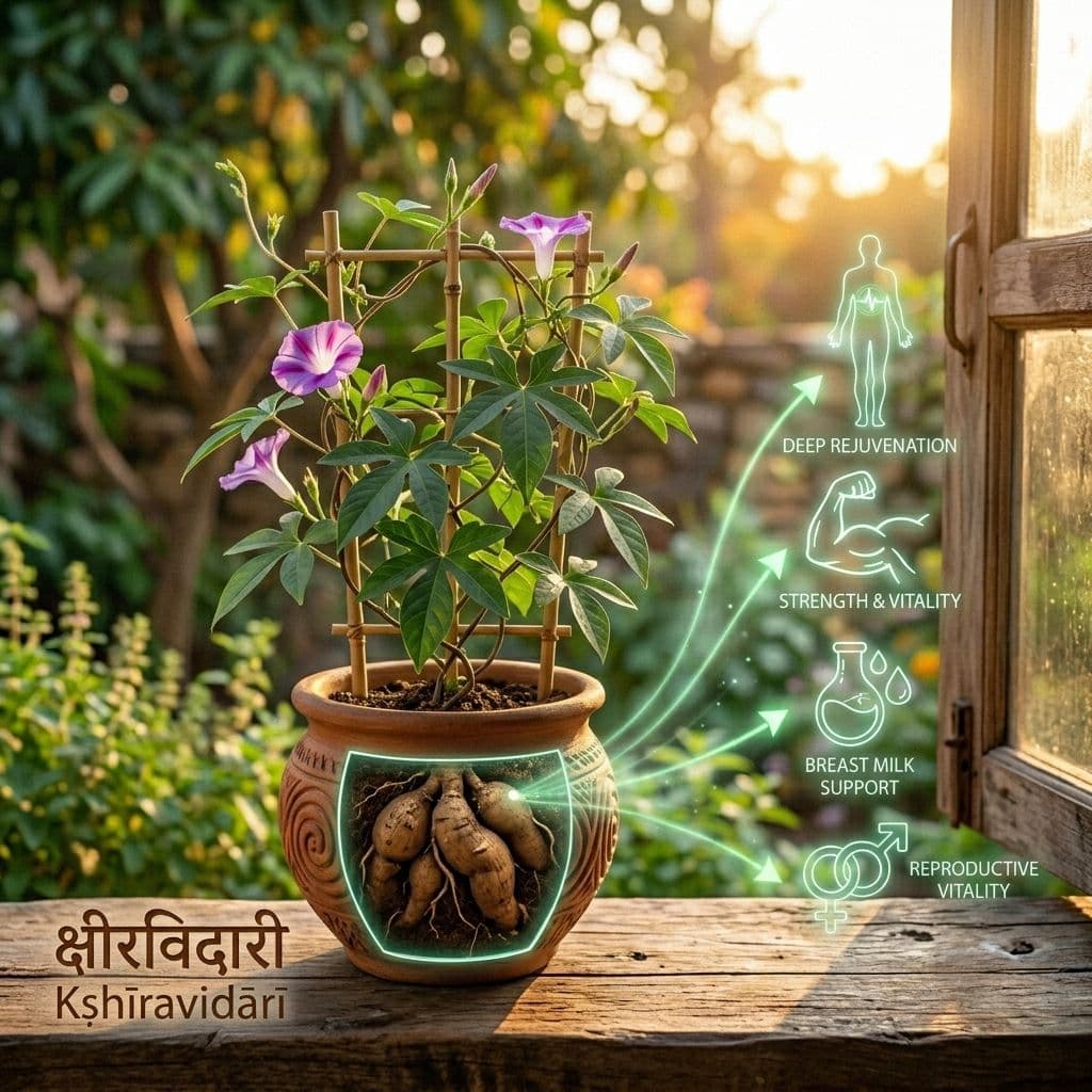 Kṣhīravidārī (Ipomoea digitata)