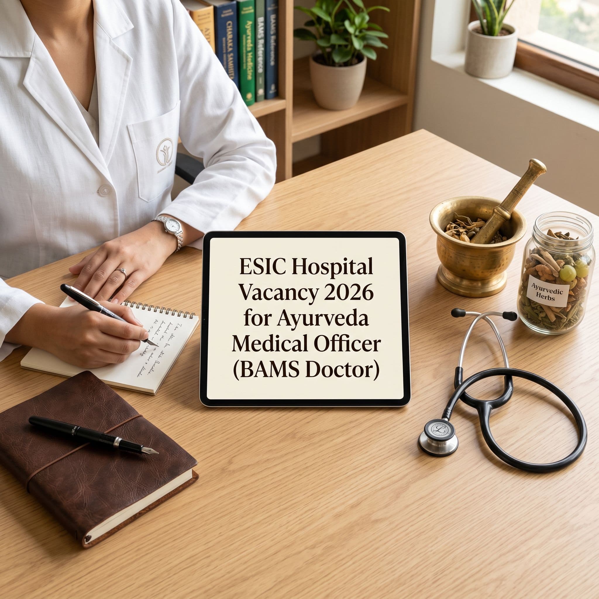 ESIC Hospital Vacancy 2026 for Ayurveda Medical Officer (BAMS Doctor)