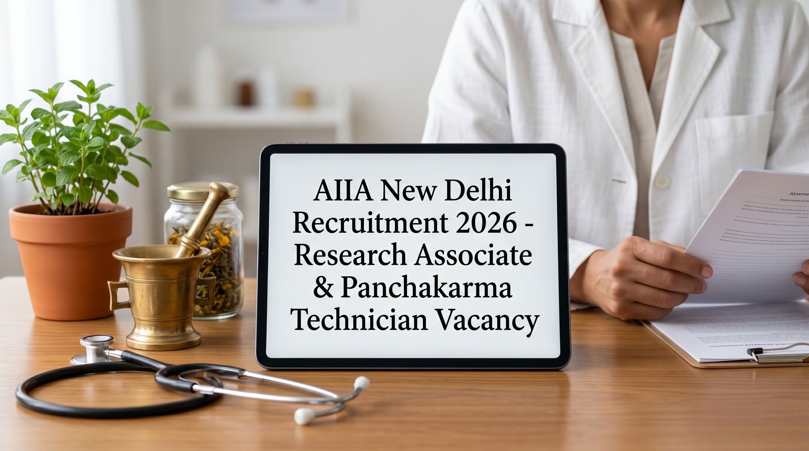 AIIA New Delhi Recruitment 2026 - Research Associate & Panchakarma Technician Vacancy
